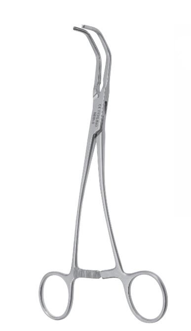 Зажими, хірургічні, атравматичні, "Satinsky", вигнуті, загальна довжина 210 мм. FEHLING INSTRUMENTS GmbH & Co. KG